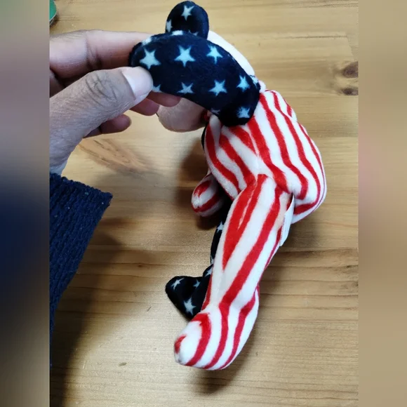 ✓Ty Beanie Baby - SPANGLE the Bear White Face (Stuffed Animal) - Picture 13 of 15